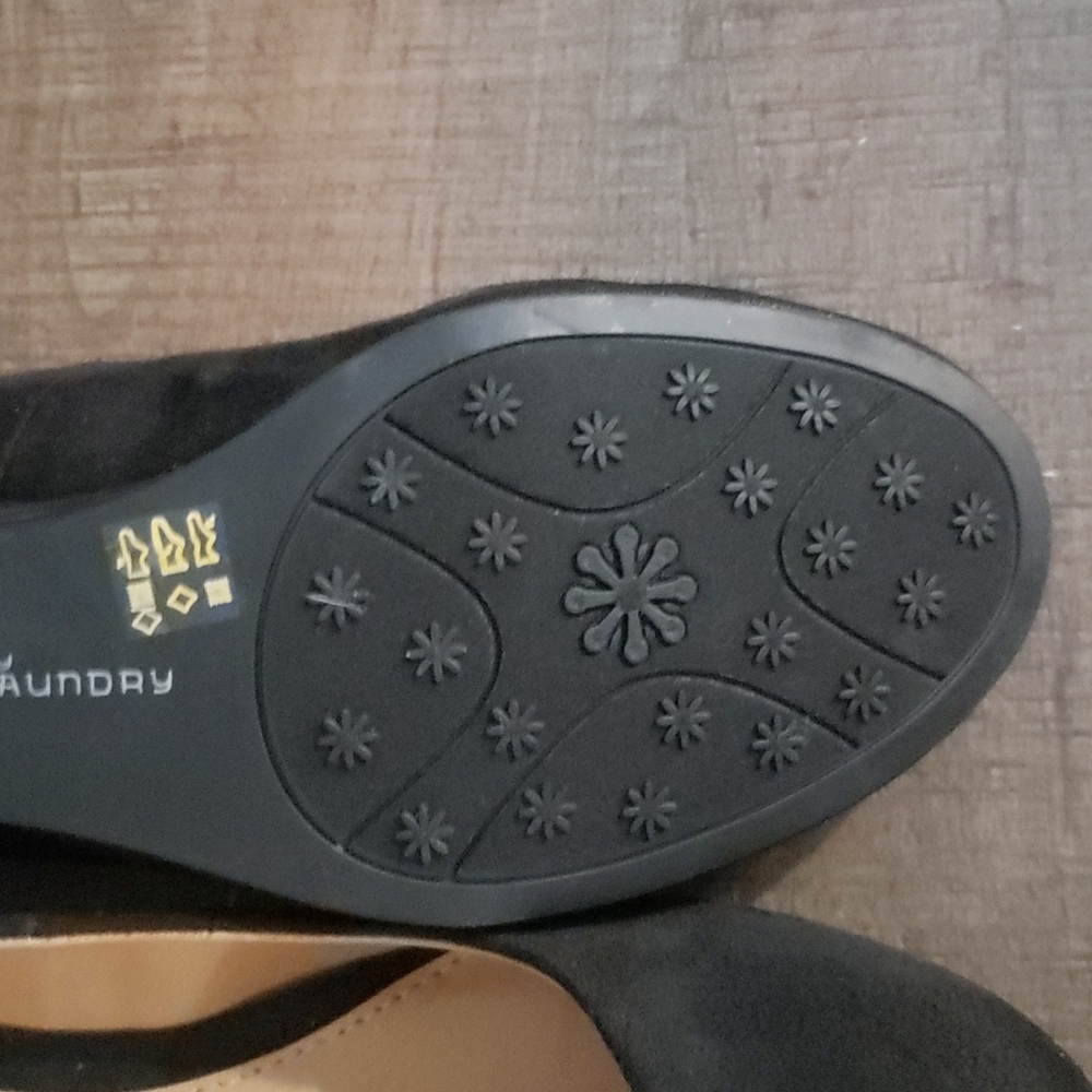 CL by Laundry black Marcie wedges Sz 7.5 - Picture 5 of 7